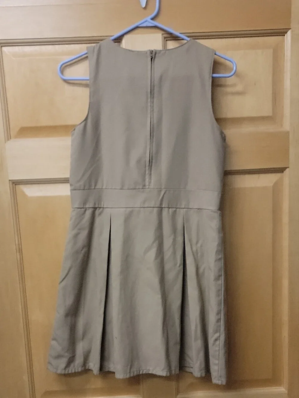 Lands' End Girls' Khaki Pleated School Jumper Dress☆☆school uniform